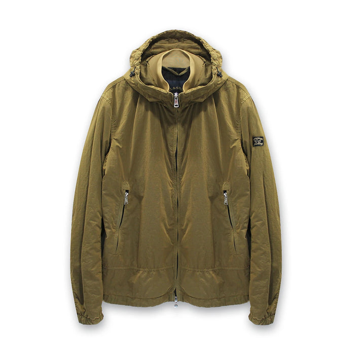 Paul & Shark - Garment Dyed Nylon Jacket in Khaki - Nigel Clare