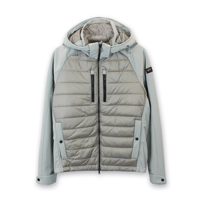 Paul & Shark - Hooded Hybrid Jacket in Grey - Nigel Clare