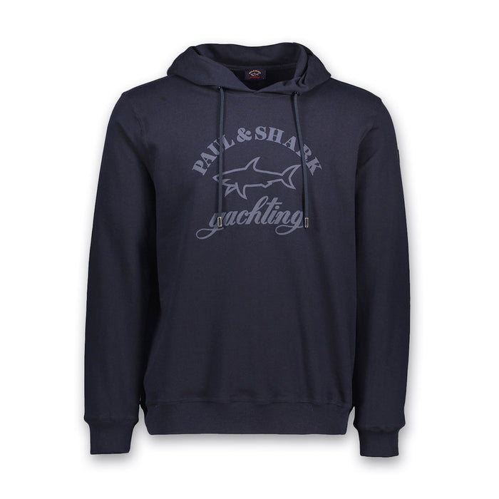 Paul & Shark - Printed Logo Hoodie in Navy - Nigel Clare