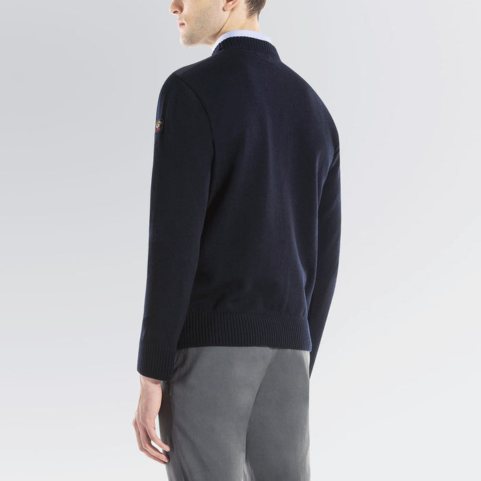 Paul & Shark - Ribbed Crew Neck Jumper in Navy - Nigel Clare