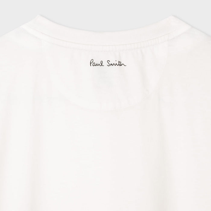 Paul Smith - Painted Stripe Pocket T-Shirt in White - Nigel Clare