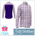 Performance Button Up - Purple Plaid