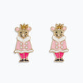 Pink Nutcracker Mouse Earrings
