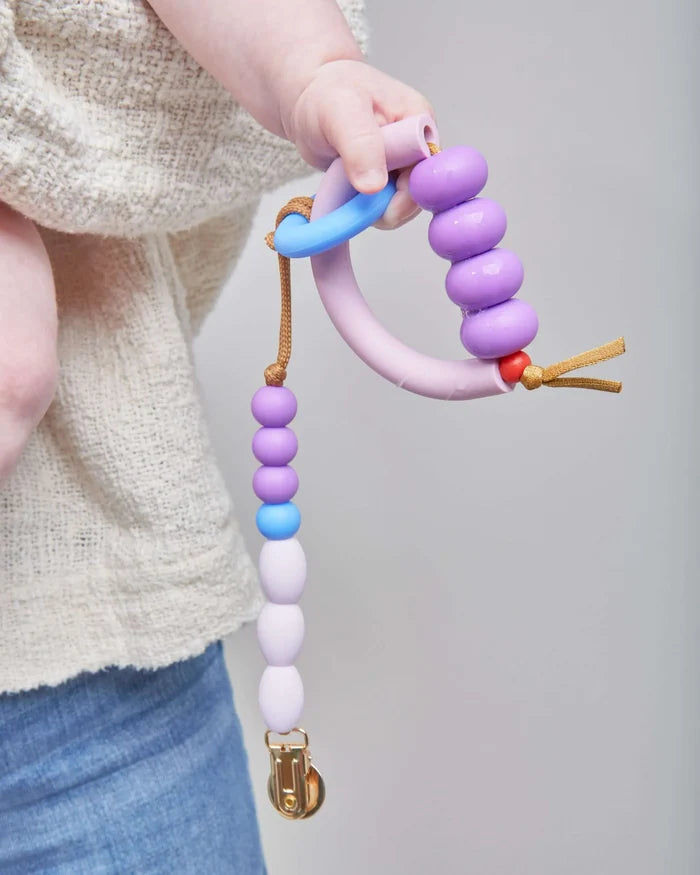 Plum Arch Ring Teether + Clip Set image 1