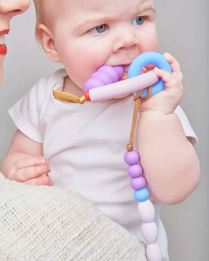 Plum Arch Ring Teether + Clip Set image 3