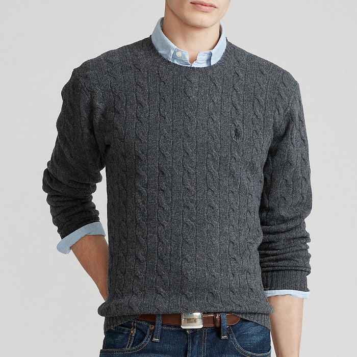 Polo Ralph Lauren - Cable Knit Jumper in Grey - Nigel Clare
