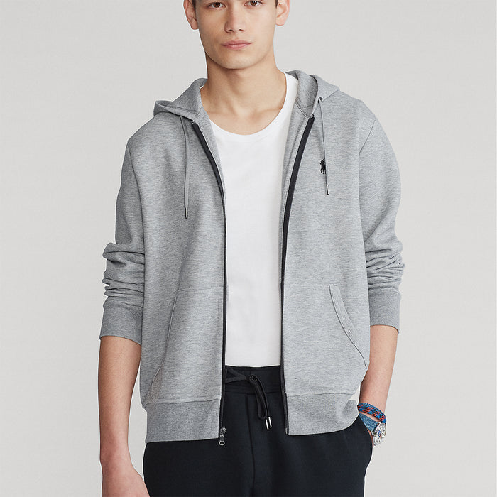 Polo Ralph Lauren - Double Knit Full Zip Hoodie in Grey - Nigel Clare