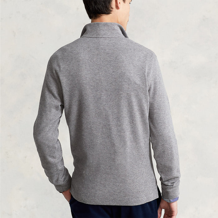 Polo Ralph Lauren - Estate-Rib Quarter-Zip Jumper in Grey - Nigel Clare