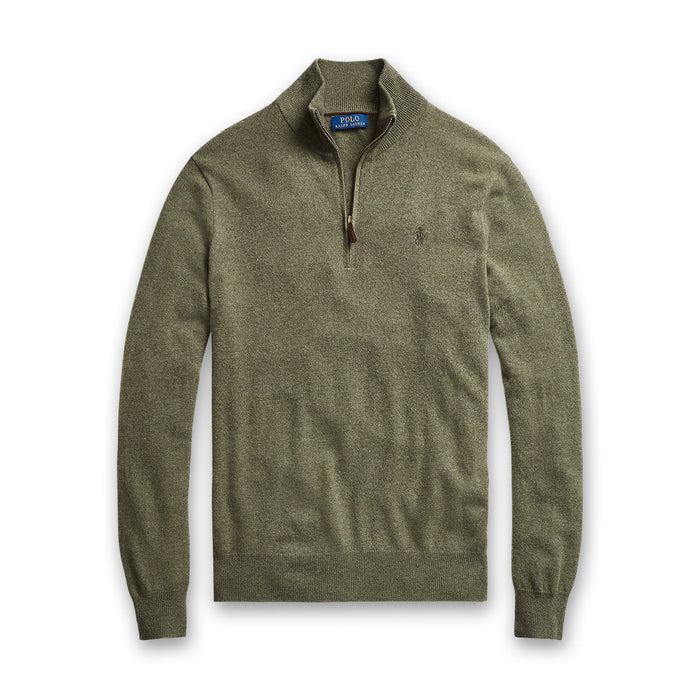 Polo Ralph Lauren - Merino Quarter-Zip Sweater in Green - Nigel Clare