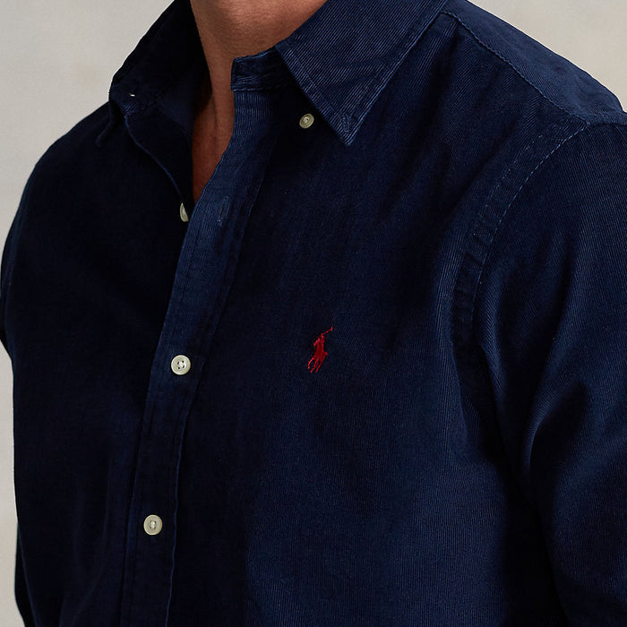 Polo Ralph Lauren - Slim Fit Corduroy Shirt in Navy - Nigel Clare