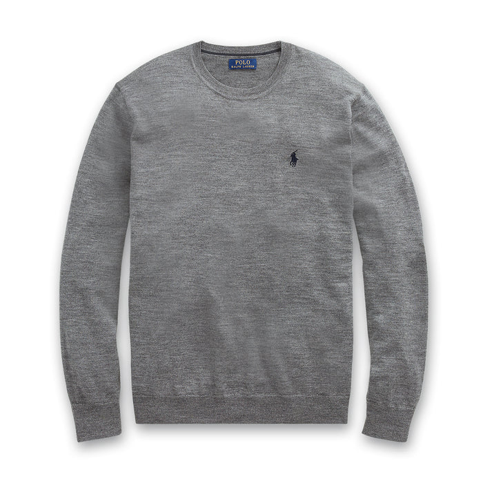 Polo Ralph Lauren - Slim Fit Crew Neck Jumper in Grey - Nigel Clare