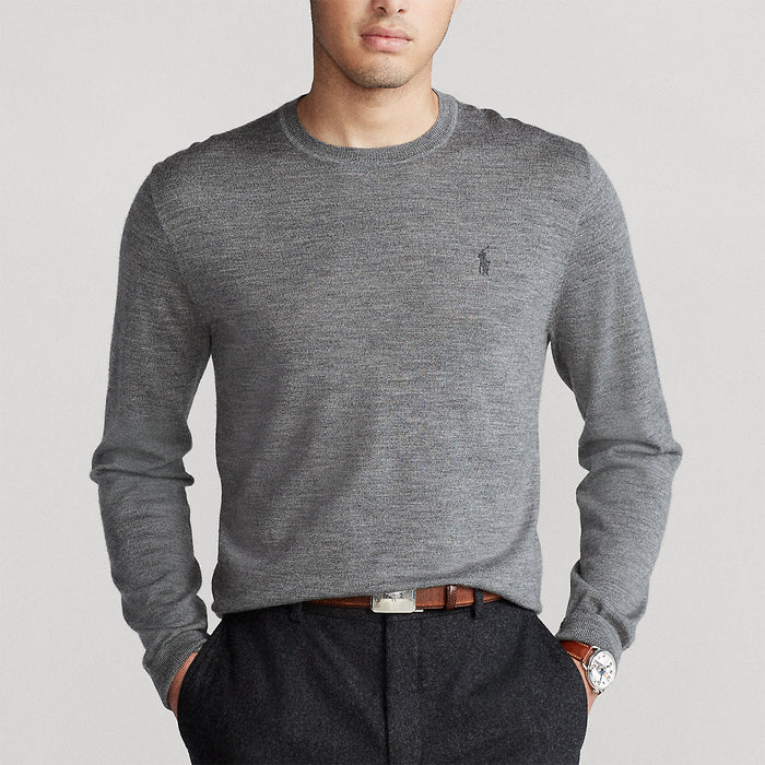 Polo Ralph Lauren - Slim Fit Crew Neck Jumper in Grey - Nigel Clare