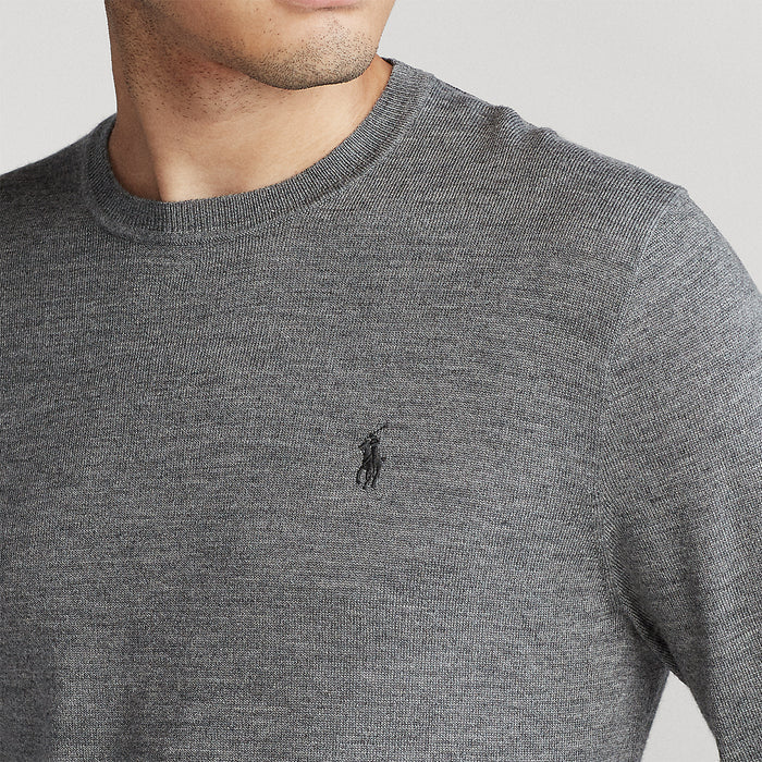 Polo Ralph Lauren - Slim Fit Crew Neck Jumper in Grey - Nigel Clare