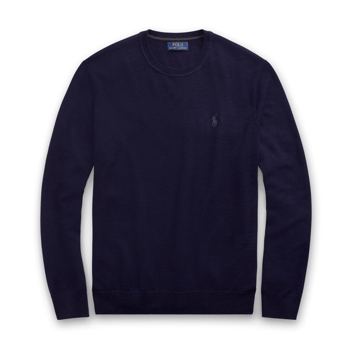 Polo Ralph Lauren - Slim Fit Crew Neck Jumper in Navy - Nigel Clare