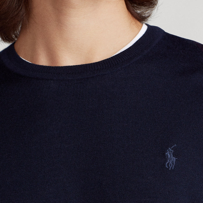 Polo Ralph Lauren - Slim Fit Crew Neck Jumper in Navy - Nigel Clare