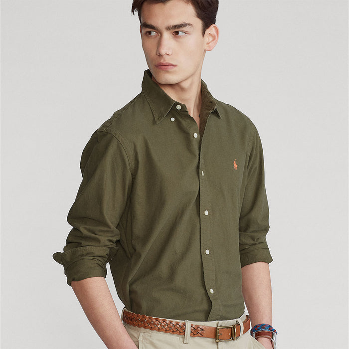Polo Ralph Lauren - Slim Fit Long Sleeve Sport Shirt in Khaki - Nigel Clare