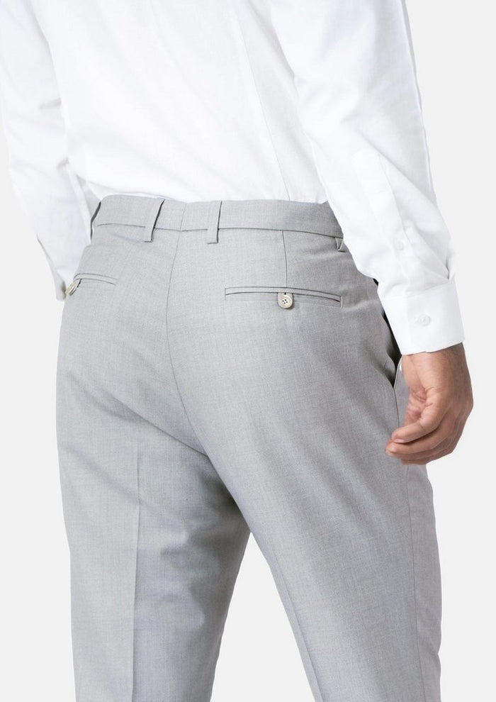 Powder Grey Twill Pants - SARTORO