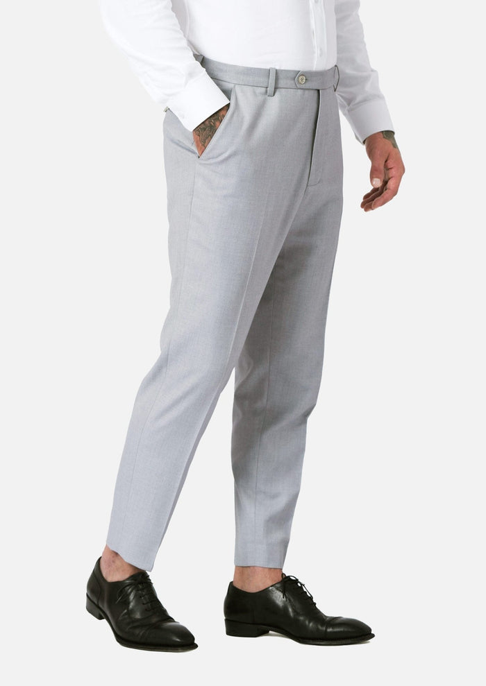 Ellis Powder Grey Twill Suit - SARTORO