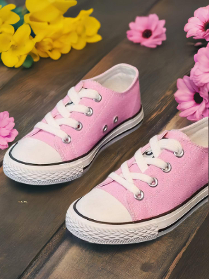 Precious Pink Canvas Sneakers By Liv and Mia Mia Belle Girls