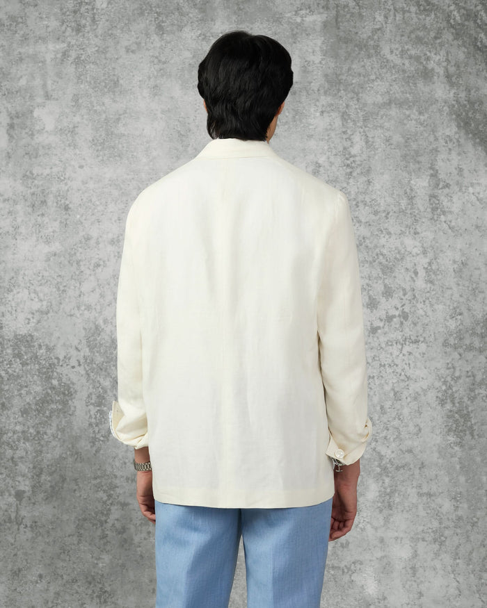 Randall Linen Shacket Ecru