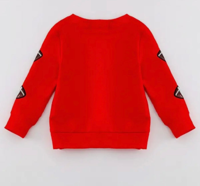 Red Sequin Football Shirt