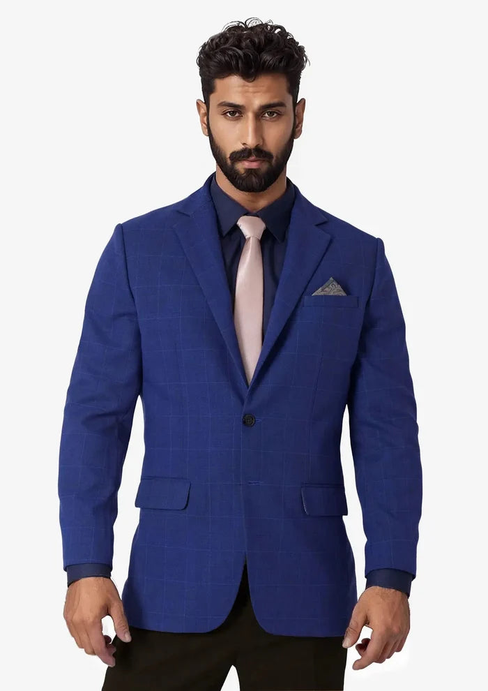 Astor Regal Blue Windowpane Jacket - SARTORO
