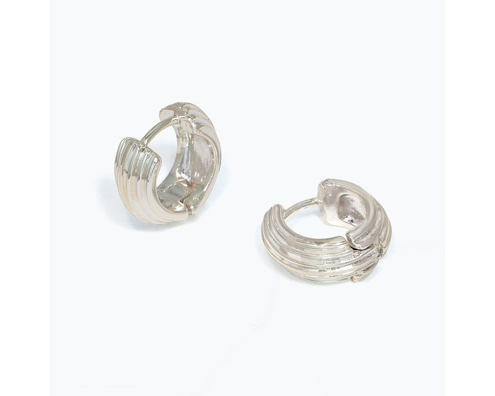 Ribbed Hoop Earrings