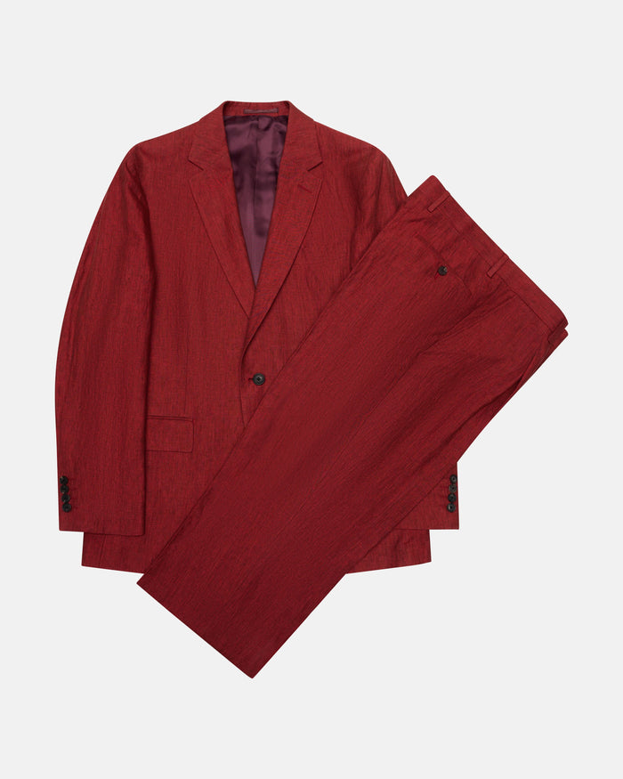 Richard Linen Suit Red