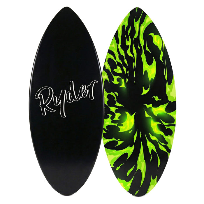 RYDER Epoxy Resin Skimboard 48″ - Black / Lime