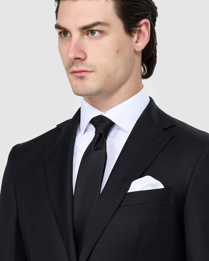 White Satin Pocket Square - Men's Pocket Squares at Menzclub