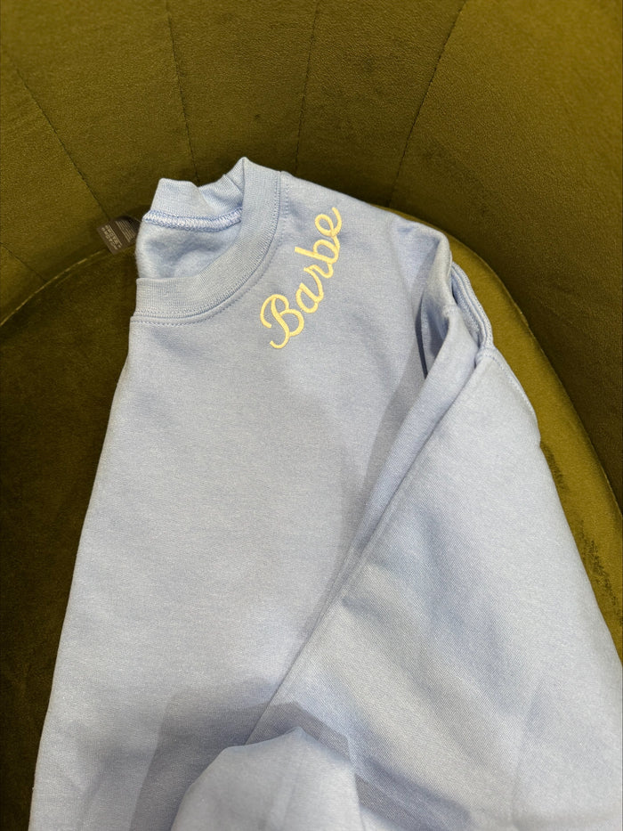 Barbe Bucs embroidered sweatshirt — cozy game day pullover for fans | All Put Together