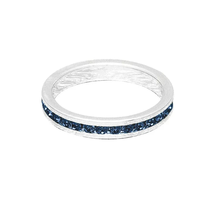 September (Sapphire) White Gold Ring | Size 9