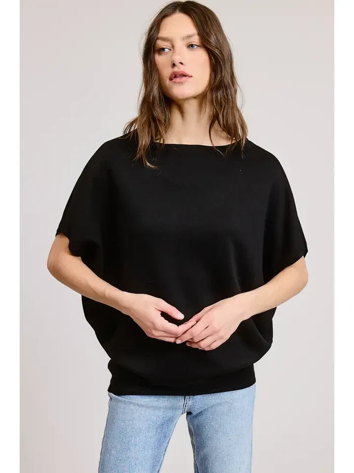 Short Sleeve Scuba Oversized Top