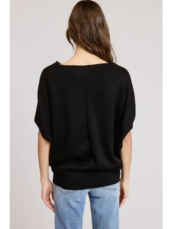 Short Sleeve Scuba Oversized Top