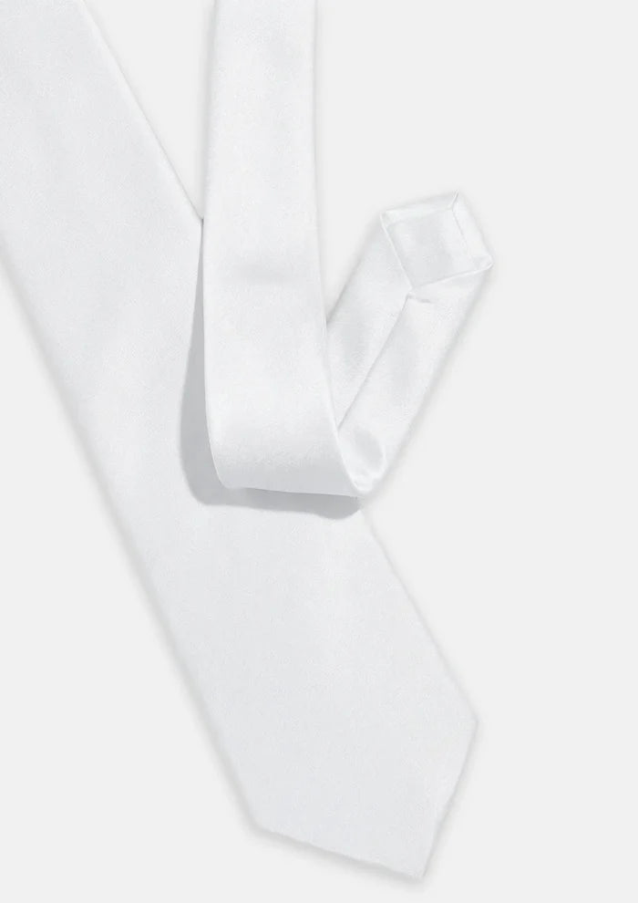 Silk Satin White Tie - SARTORO