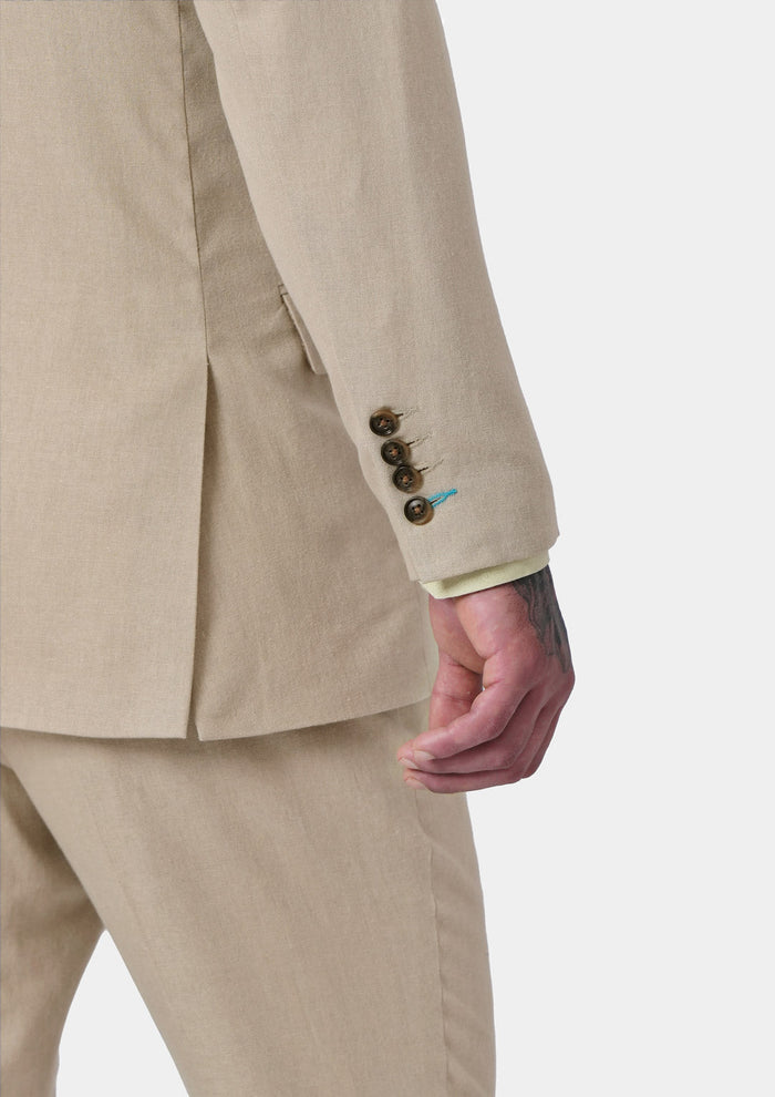 Astor Simply Taupe Linen Jacket - SARTORO