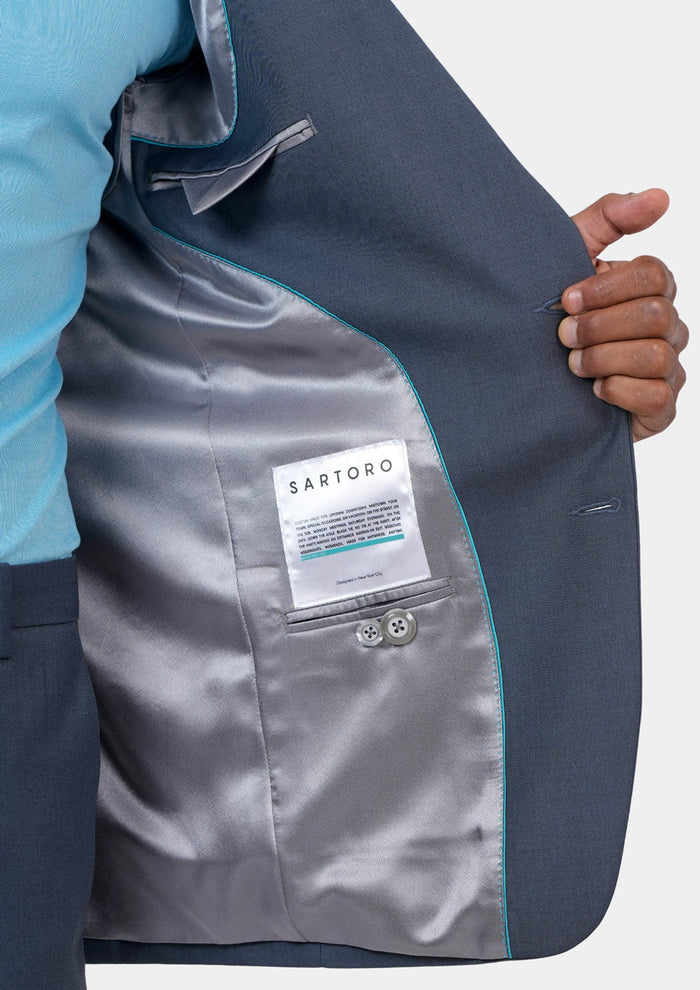 Astor Slate Grey Twill Suit - SARTORO