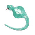 Plush teal snake with diamond pattern