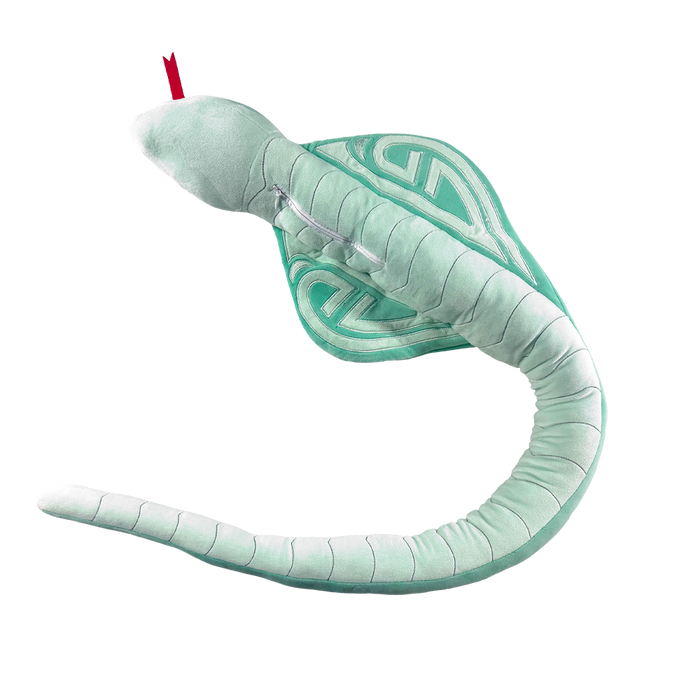 Plush teal snake with diamond pattern