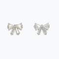 Sparkling CZ Bow Earrings