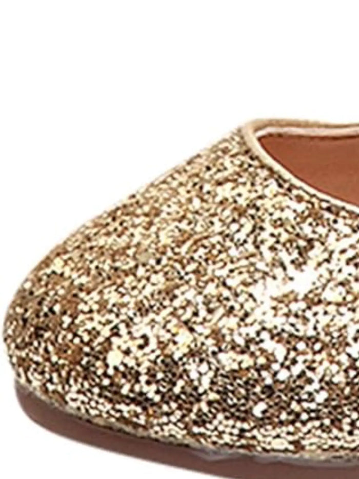 Sparkly Golden Glitter Ballet Flats By Liv and Mia Mia Belle Girls