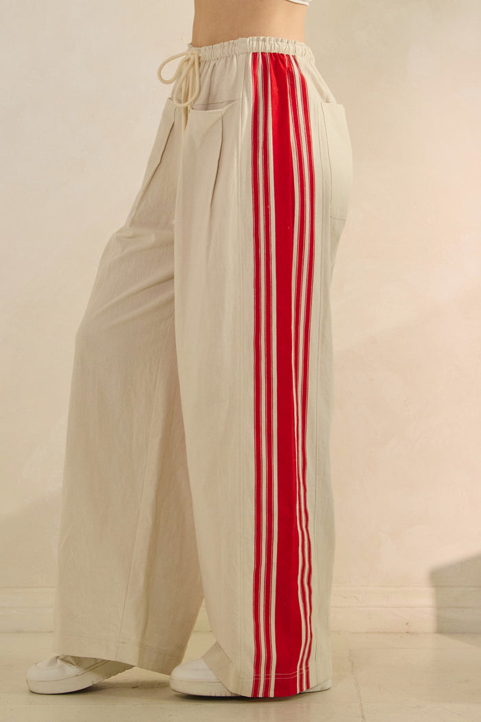 Sport Striped Wide Legged Pants