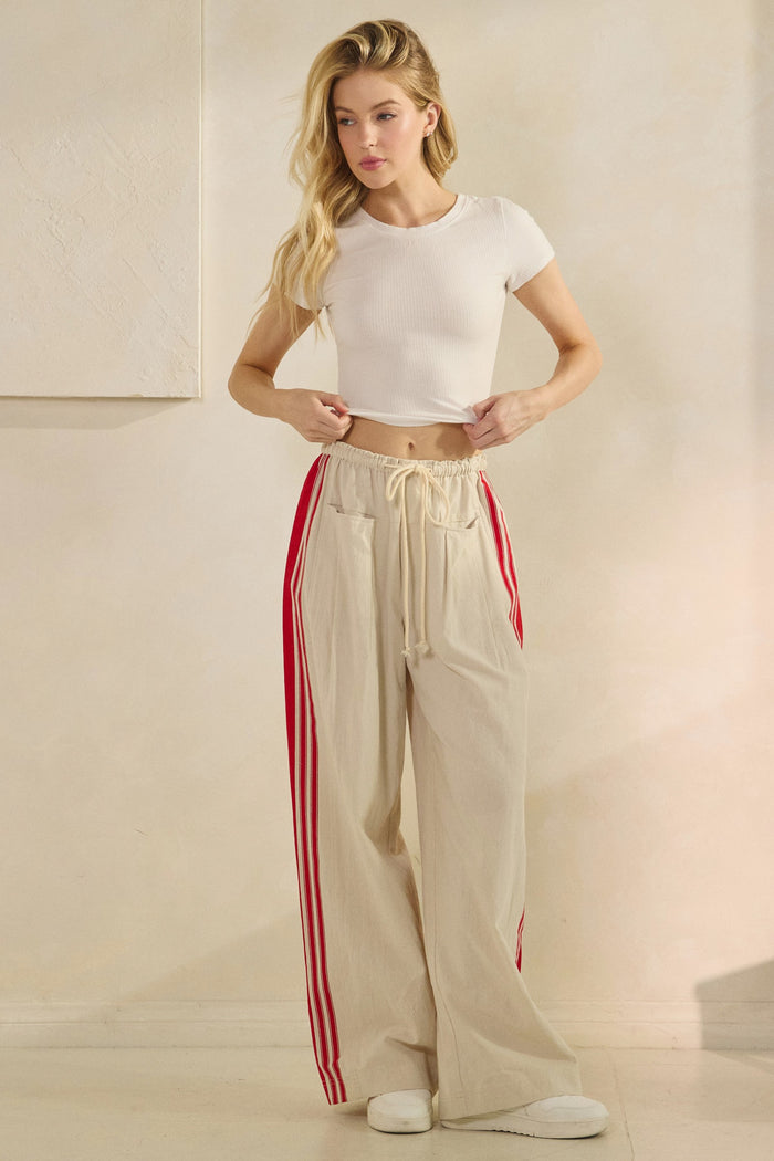 Sport Striped Wide Legged Pants