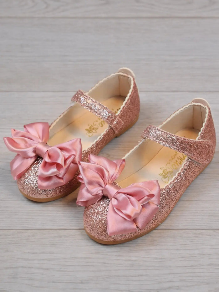Step and Shine Glitter Bow Shoes By Liv and Mia Mia Belle Girls