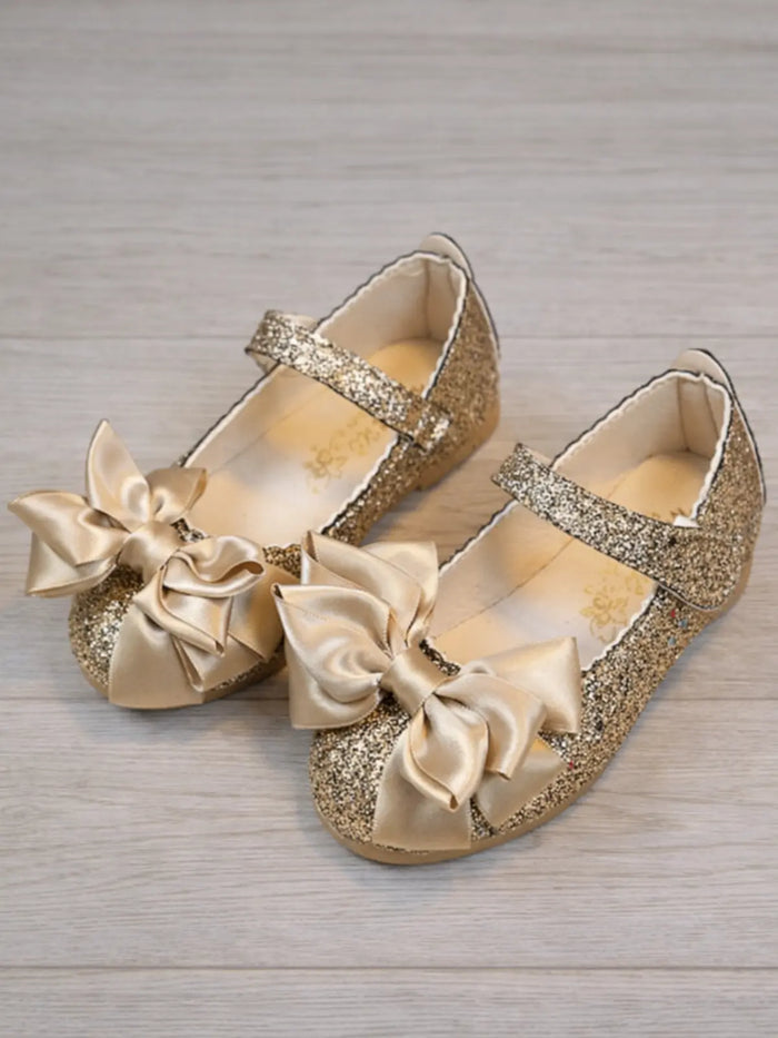 Step and Shine Glitter Bow Shoes By Liv and Mia Mia Belle Girls