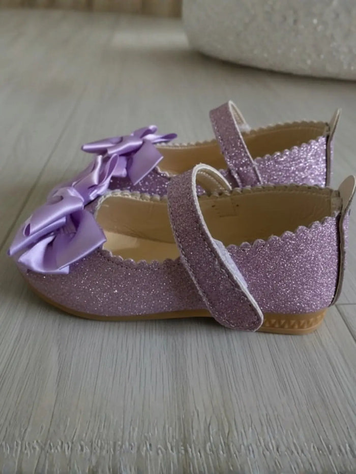 Step and Shine Glitter Bow Shoes By Liv and Mia Mia Belle Girls