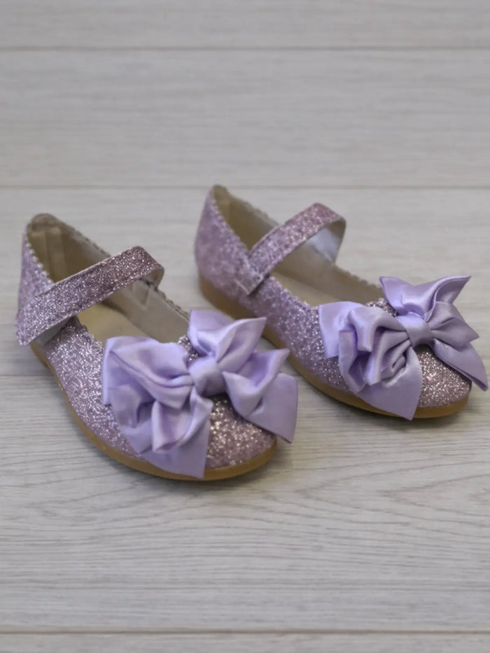 Step and Shine Glitter Bow Shoes By Liv and Mia Mia Belle Girls