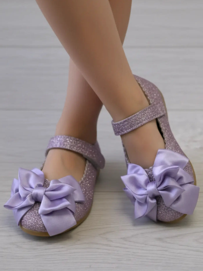 Step and Shine Glitter Bow Shoes By Liv and Mia Mia Belle Girls
