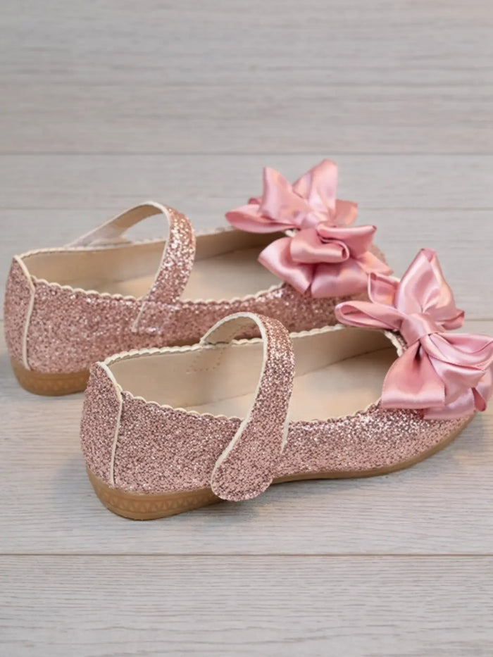 Step and Shine Glitter Bow Shoes By Liv and Mia Mia Belle Girls
