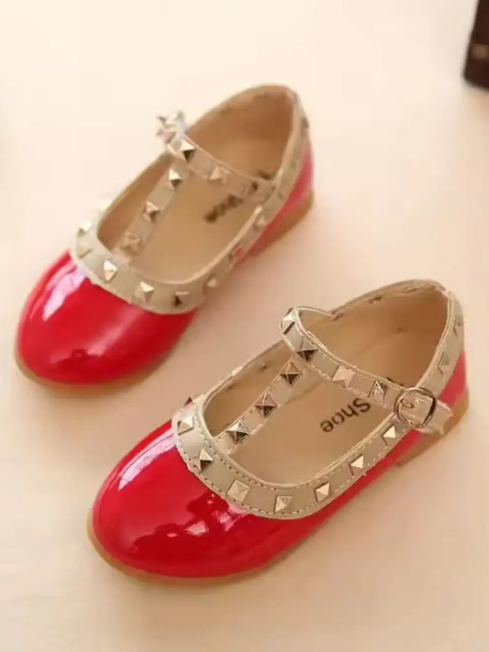 Studded Runway T-Strap Flats By Liv and Mia Mia Belle Girls